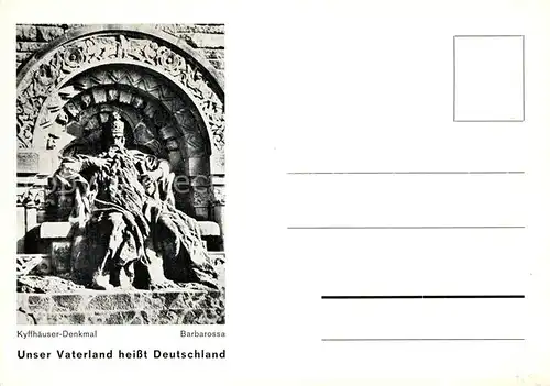 AK / Ansichtskarte Kyffhaeuserdenkmal Barbarossa  Kyffhaeuserdenkmal