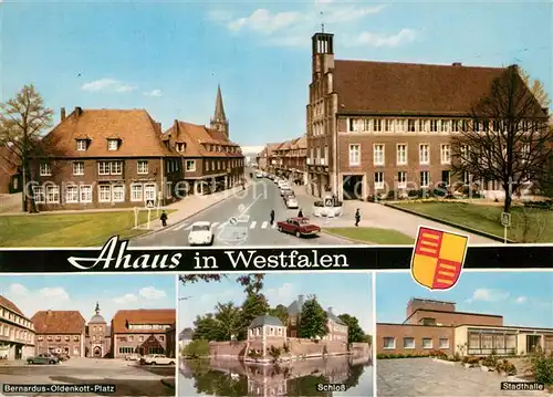 AK / Ansichtskarte Ahaus Bernardus Oldenkott Platz Schloss Stadthalle Ahaus