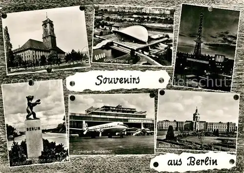 AK / Ansichtskarte Berlin Rathaus Schoeneberg Funkturm Kongresshalle Autobahn Einfahrt Berlin Berlin