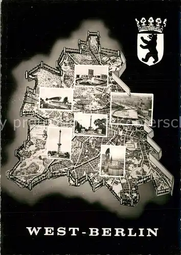 AK / Ansichtskarte Berlin Kongresshalle Funkturm Siegessaeule Brandenburger Tor Gedaechtniskirche Berlin