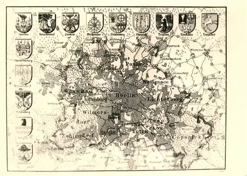 AK / Ansichtskarte Alt_Berlin Stadtplan mit Wappen Alt_Berlin