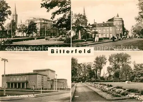 AK / Ansichtskarte Bitterfeld Walther Rathenau Strasse Kulturpalast Wilhelm Pieck Stadtpark Bitterfeld