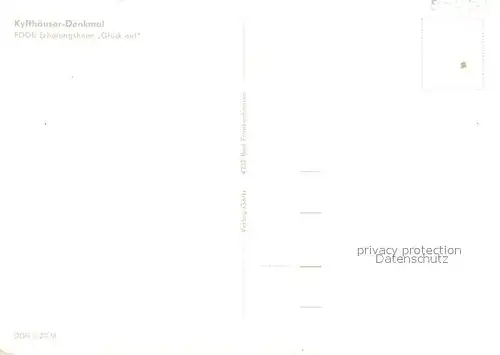 AK / Ansichtskarte Kyffhaeuserdenkmal FDGB Erholungsheim Glueck auf Kyffhaeuserdenkmal