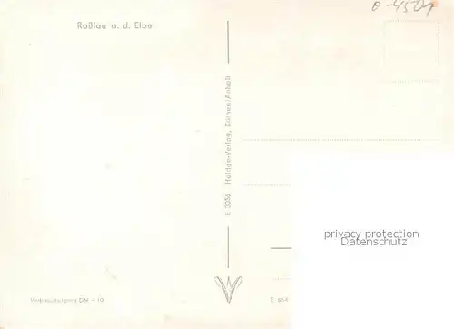 AK / Ansichtskarte Rosslau_Elbe Burg Hauptstrasse Neubauten Puschkinallee Rosslau_Elbe