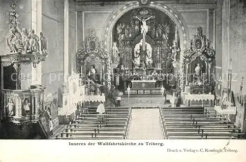 AK / Ansichtskarte Triberg_Schwarzwald Wallfahrtskirche innen Triberg Schwarzwald