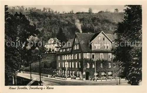 AK / Ansichtskarte Treseburg_Harz Haus Forelle Treseburg Harz