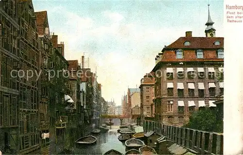 AK / Ansichtskarte Hamburg Fleet am alten Rathaus Hamburg