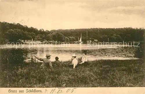 AK / Ansichtskarte Schildhorn_Berlin Partie am See Schildhorn Berlin