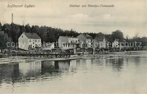 AK / Ansichtskarte Lychen Stadtsee und Kienofen Promenade Lychen