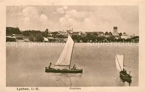 AK / Ansichtskarte Lychen Stadtsee Segelboote Lychen