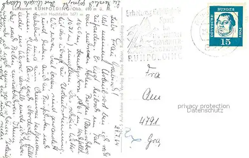 AK / Ansichtskarte Ruhpolding mit Hochfelln Ruhpolding