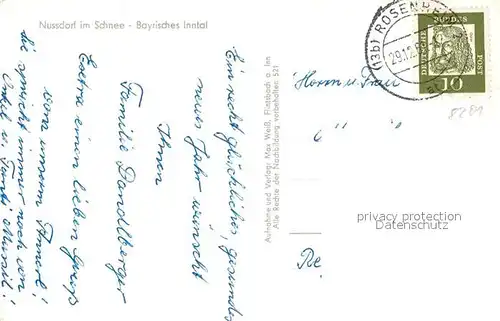 AK / Ansichtskarte Nussdorf_Inn tief verschneit Nussdorf Inn