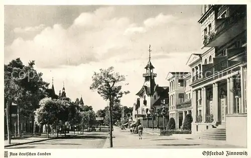 AK / Ansichtskarte Zinnowitz_Ostseebad Strassenpartie Zinnowitz_Ostseebad