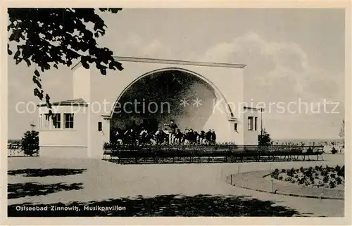 AK / Ansichtskarte Zinnowitz_Ostseebad Musikpavillon Zinnowitz_Ostseebad