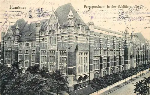AK / Ansichtskarte Hamburg Fernsprechamt in der Schl?terstrasse Hamburg