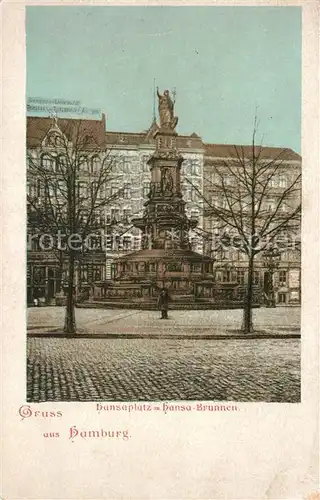 AK / Ansichtskarte Hamburg Hansaplatz mit Hansabrunnen Hamburg