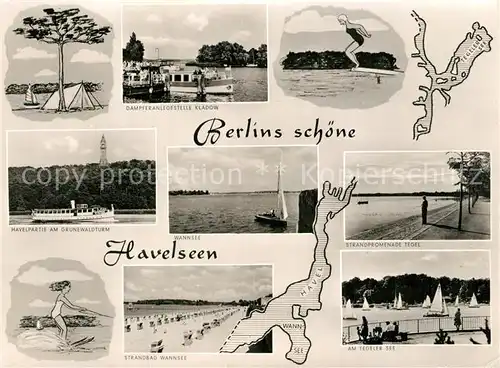AK / Ansichtskarte Berlin Havelseen Wannsee Tegeler See Kladow Berlin