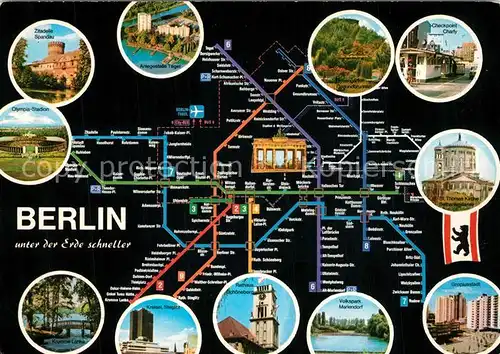 AK / Ansichtskarte Berlin U Bahnlinien Netz Berlin