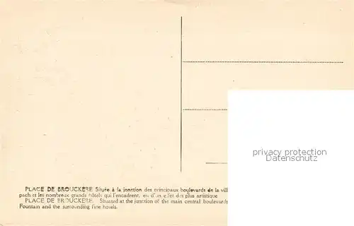 AK / Ansichtskarte Strassenbahn Bruxelles Place de Brouckere  