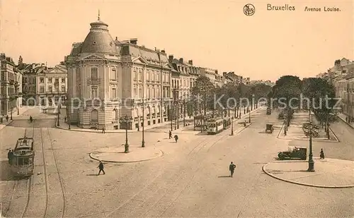 AK / Ansichtskarte Strassenbahn Bruxelles Avenue Louise 