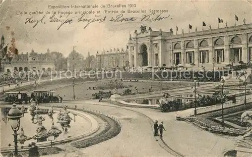 AK / Ansichtskarte Exposition_Universelle_Bruxelles_1910 Entree Kermesse Alle Gauche  