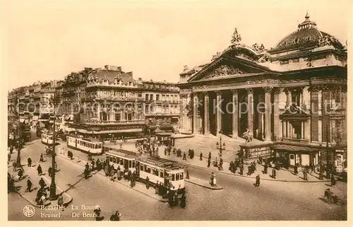 AK / Ansichtskarte Strassenbahn Bruxelles Bourse  