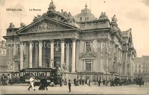 AK / Ansichtskarte Strassenbahn Bruxelles Bourse  