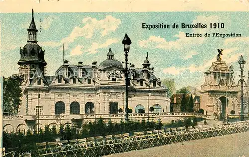 AK / Ansichtskarte Exposition_Universelle_Bruxelles_1910 Entree de l Exposition 