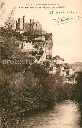 AK / Ansichtskarte Beynac et Cazenac Chateau Feodal de Beynac Beynac et Cazenac