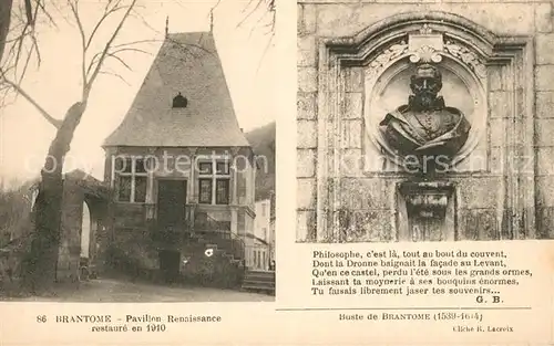 AK / Ansichtskarte Brantome Pavillion Renaissance  Brantome