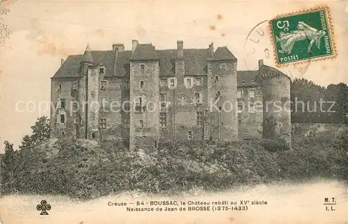 AK / Ansichtskarte Creuse_Departement Boussac Chateau 
