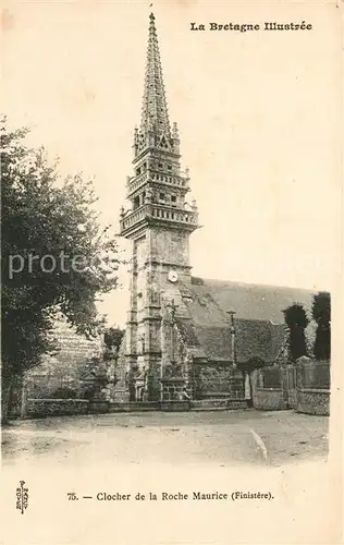 AK / Ansichtskarte La_Roche Maurice Clocher Eglise Saint Yves Glockenturm La_Roche Maurice