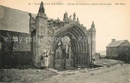 AK / Ansichtskarte Pointe_Saint Mathieu Portail de l ancienne Eglise Paroissiale Pointe Saint Mathieu