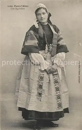 AK / Ansichtskarte Trachten_Frankreich Une Bigoudene Costumes de Pont l Abbe 