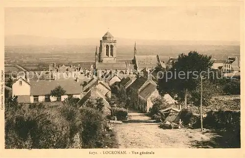 AK / Ansichtskarte Locronan Vue generale Eglise Locronan