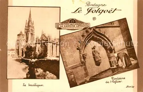 AK / Ansichtskarte Le_Folgoet Basilique Fontaine de l Eglise Le_Folgoet