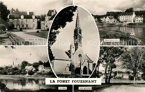 AK / Ansichtskarte La_Foret Fouesnant Manoir du Stang Baie Hotel Eglise La_Foret Fouesnant