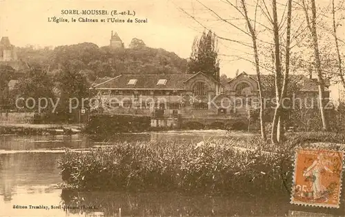 AK / Ansichtskarte Sorel Moussel Eglise Chateau Usine de Sorel Sorel Moussel