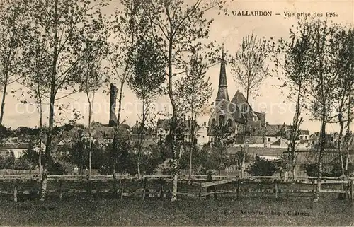 AK / Ansichtskarte Gallardon Vue prise des Pres Eglise Gallardon