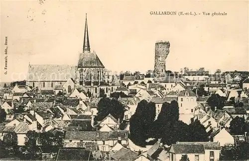 AK / Ansichtskarte Gallardon Vue generale Eglise Tour Gallardon