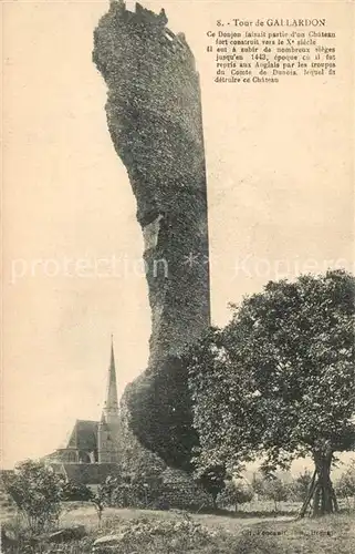 AK / Ansichtskarte Gallardon La Tour Donjon Ruine Gallardon