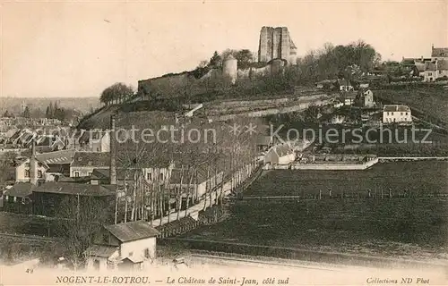 AK / Ansichtskarte Nogent le Rotrou Vue generale et Chateau de Saint Jean Nogent le Rotrou