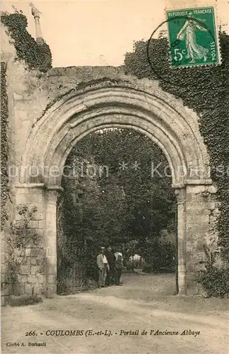 AK / Ansichtskarte Coulombs_d_Eure et Loir Portail de l ancienne Abbaye Coulombs_d_Eure et Loir