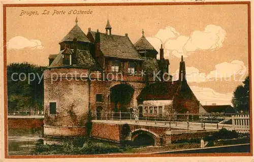 AK / Ansichtskarte Bruges_Flandre La Porte d Ostende Bruges_Flandre