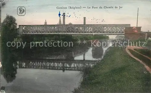 AK / Ansichtskarte Comines_Lille Le Pont du Chemin de fer Comines_Lille