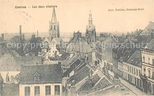 AK / Ansichtskarte Comines_Lille Les deux clochers Comines_Lille