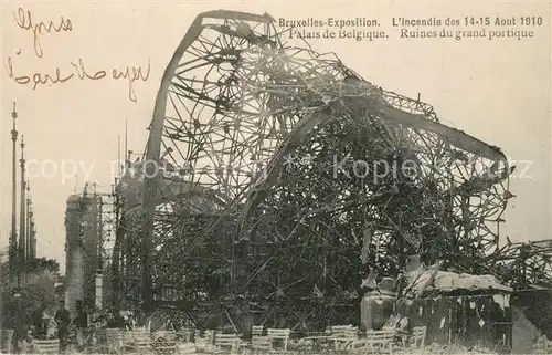 AK / Ansichtskarte Bruxelles_Bruessel Palais de Belgique Ruines du grand portique Bruxelles_Bruessel