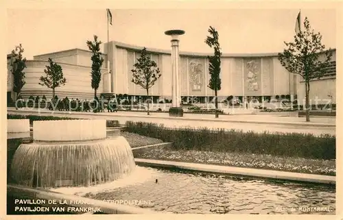 AK / Ansichtskarte Bruxelles_Bruessel Exposition Bruxelles 1935 Paviljoen van Frankrijk Bruxelles_Bruessel