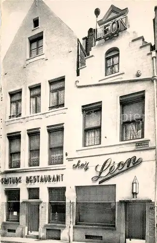 AK / Ansichtskarte Bruxelles_Bruessel Friture Restaurant Chez Leon Bruxelles_Bruessel
