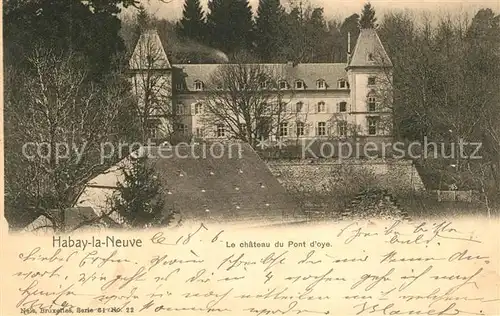 AK / Ansichtskarte Habay la Neuve Le Chateau du Pont d Oye Habay la Neuve